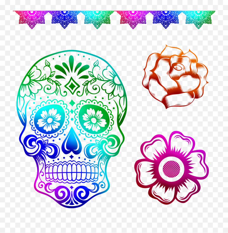Sugar Skull Day Of The Dead - Free Image On Pixabay Sugar Skull Coloring Pages Png,Sugar Skull Png