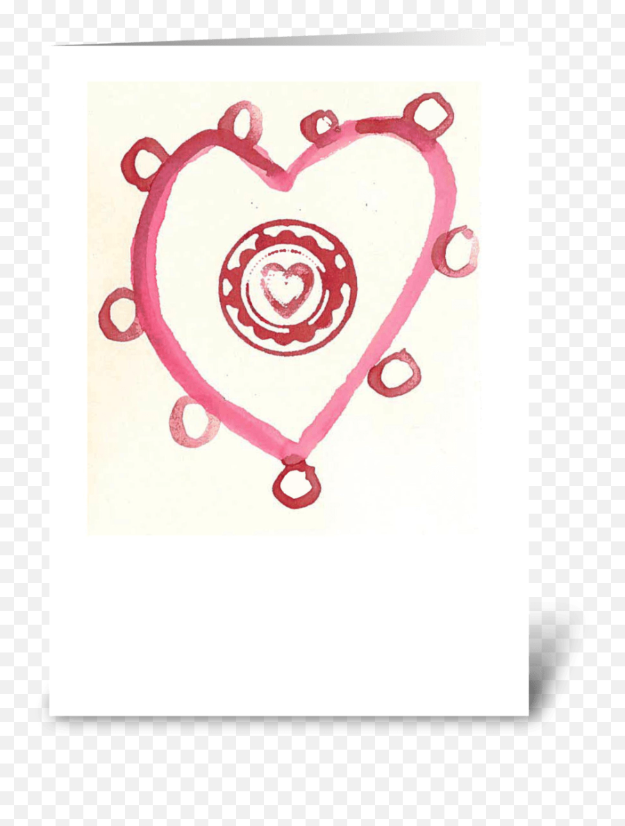 Watercolor - Heart With Circles Heart Png,Watercolor Heart Png