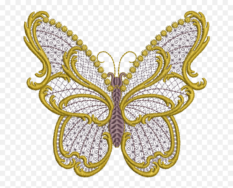 Gold Pattern Background Clipart - Embroidery Designs Png,Gold Butterfly Png