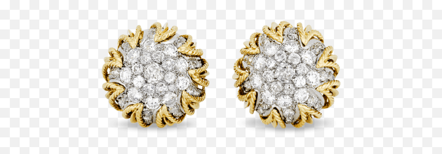 Gold And Diamond Earrings By Van Cleef U0026 Arpels 1200 Png
