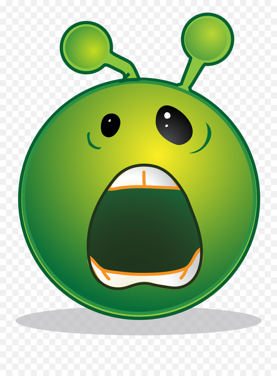 Alien Smiley Transparent Cartoon - Alien Smiley Png,Scared Emoji Transparent