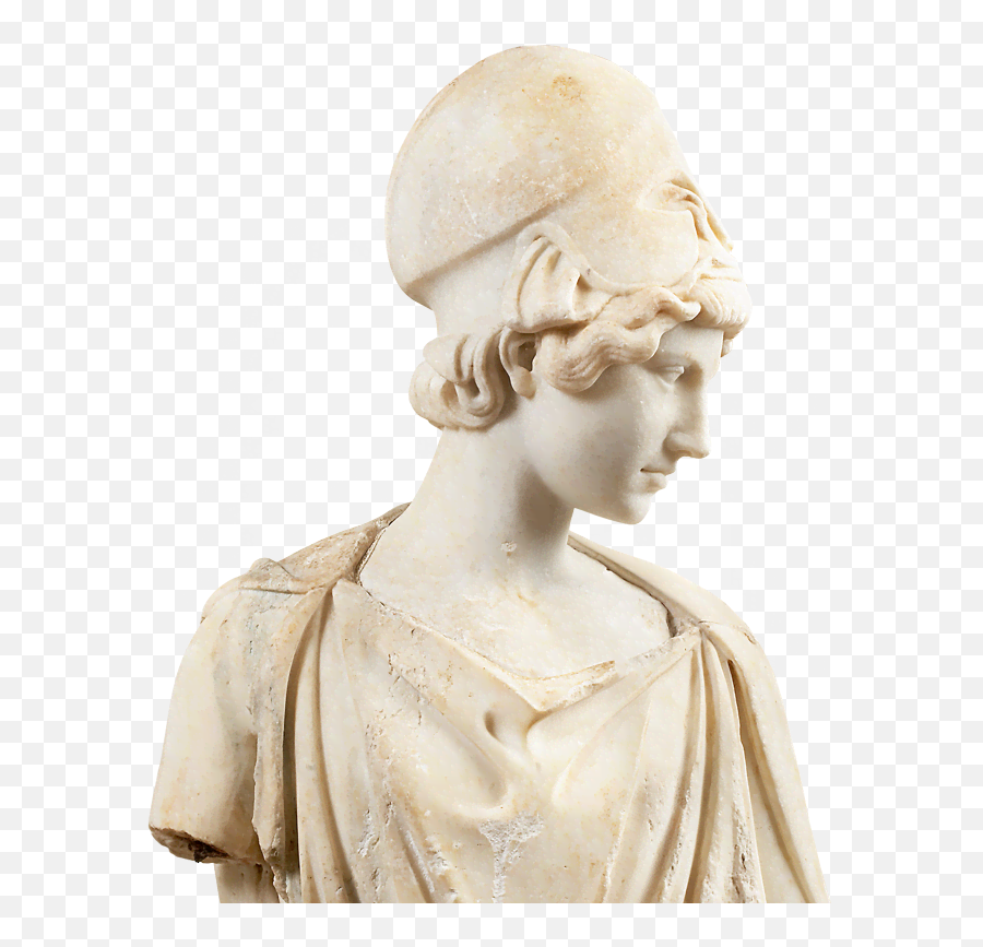 Greek Statues Png - Athena Of Myron From Rome Lucullus Athena Head Statue Png,Athena Png