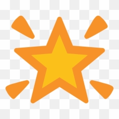 Glow Vector Shiny Star - Transparent Background Emoji Android Png