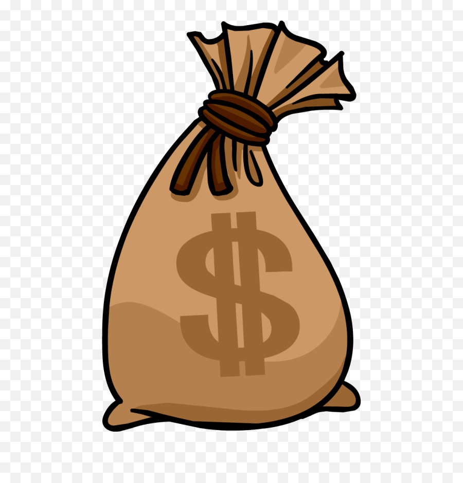 Download Hd Money Bag Icon - Cartoon Money Bag Png Cartoon Bag Of Money Png,Bag Icon Png