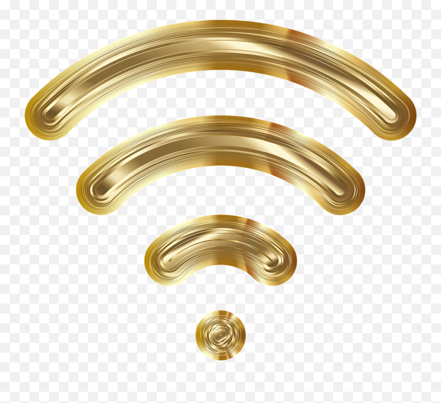 Wireless Wi Wifi Logo Gold Png - fi Icon