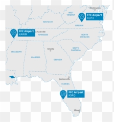 Florida Flight Center Map - Atlas Png,Florida Map Png