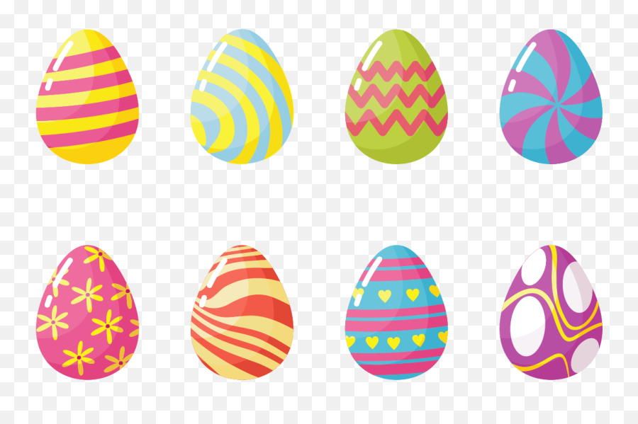 Easter Eggs Icons Vector 144911 - Easter Egg Icon Egg Vector Png,Egg Icon Vector