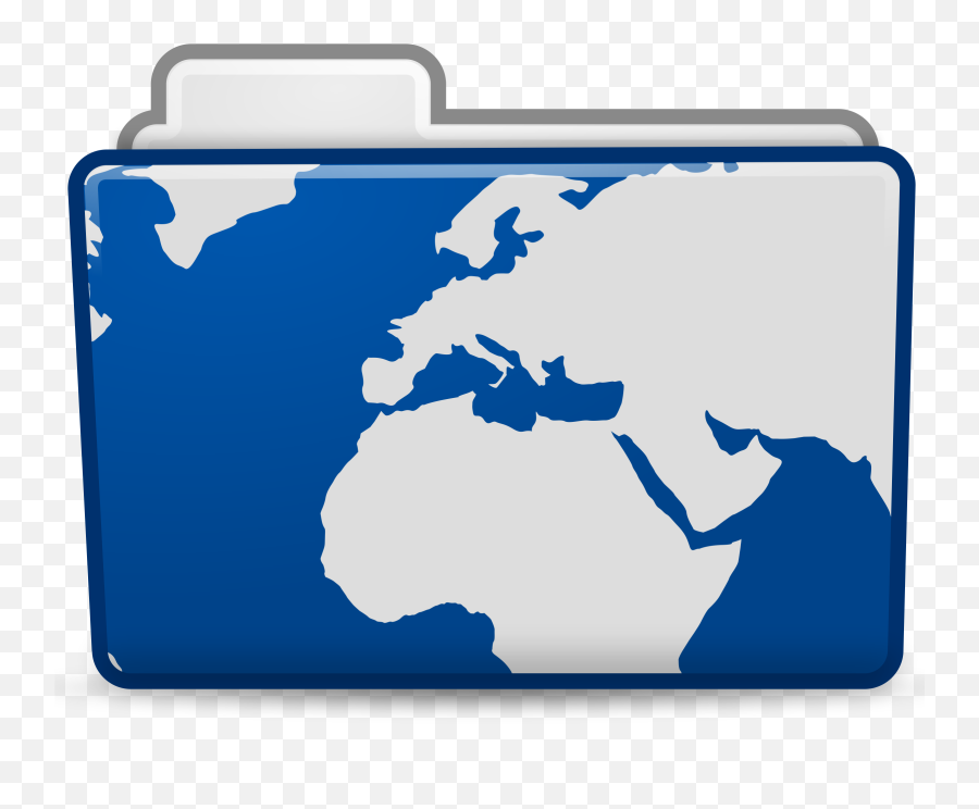 Download This Free Icons Png Design Of Internet Folder Icon - World Map,Free Folder Icon