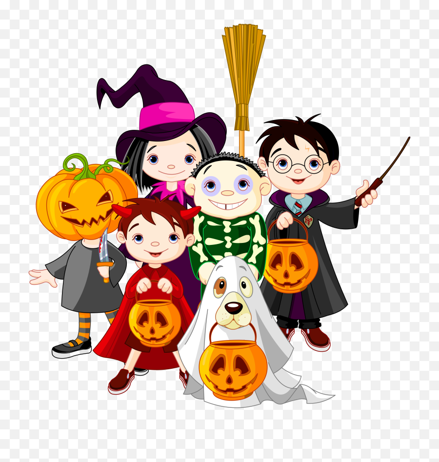 Trick Or Treat Png - Halloween Costume Party Cartoon,Trunk Or Treat Png