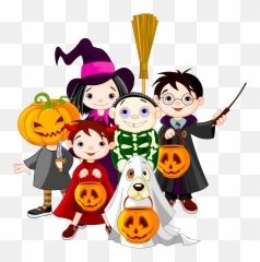 Trick Or Treat Png - Halloween Costume Party Cartoon,Trunk Or Treat Png