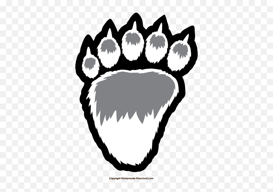 63 24 Bear Paw Prints Claw Clipart Clipartlook - Polar Bear Paw Clipart Png,White Claw Png