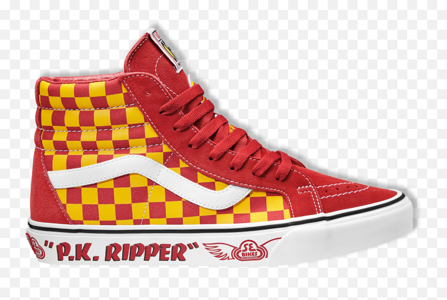 Vans X Se Bikes Sk8 - Hi Reissue Pk Ripper Shoe Vans Sk8 Hi Pk Ripper Red Png,Red X On Folder Icon