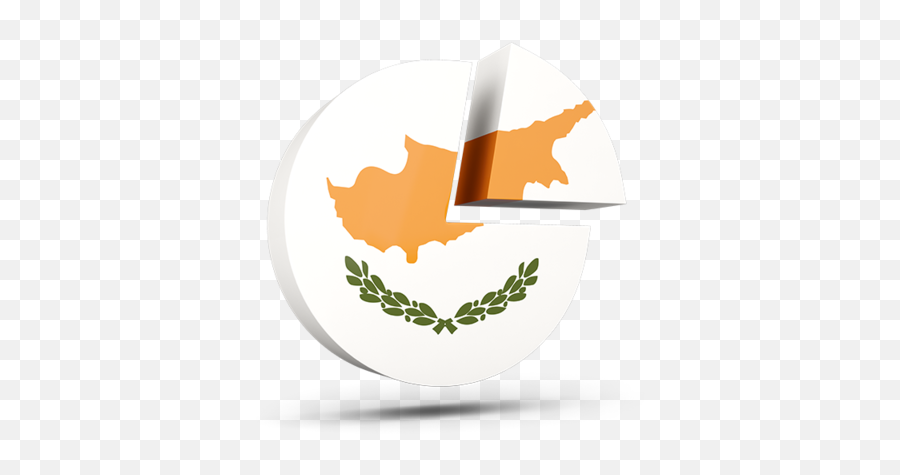 Round Diagram Illustration Of Flag Cyprus - Cyprus Flag Round Png,Cyprus Icon