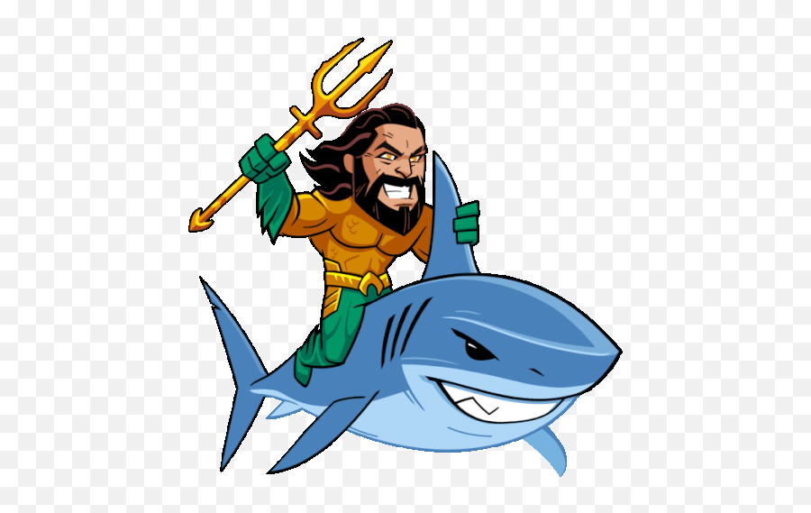 Shark Riding Sticker - Shark Riding Jason Momoa Discover Aquaman Sticker Png,Jason Momoa Icon