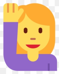Hand Up Emoji Meaning With Pictures From A To Z - Discord Girl Png