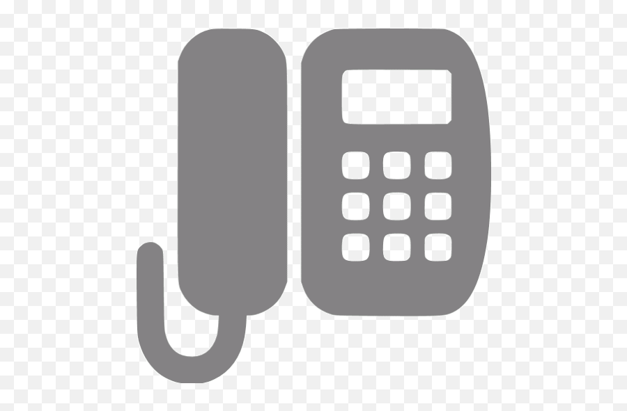 Gray Office Phone Icon - Free Gray Phone Icons Png,Land Phone Icon