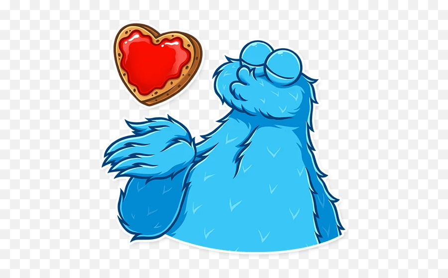 Cookie Monster - Telegram Sticker Cookie Monster Telegram Sticker Png,Cookie Monster Png