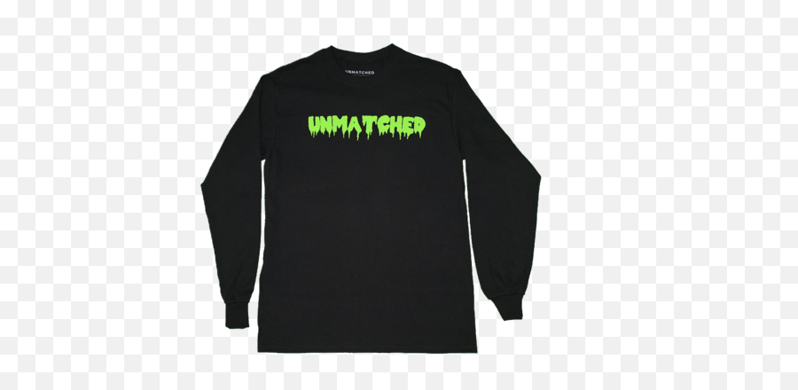 Unmatched Green Slime Logo Long Sleeve Tee Black Png