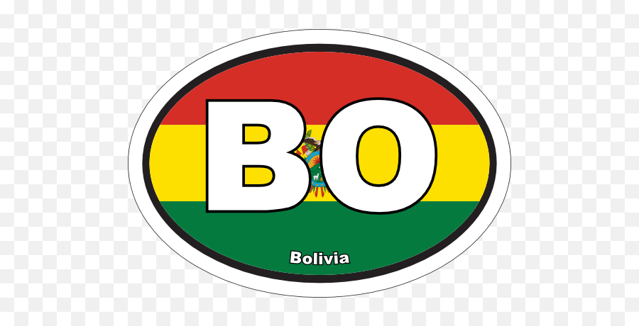 Bolivia Bo Flag Oval Magnet - Circle Png,Bolivia Flag Png
