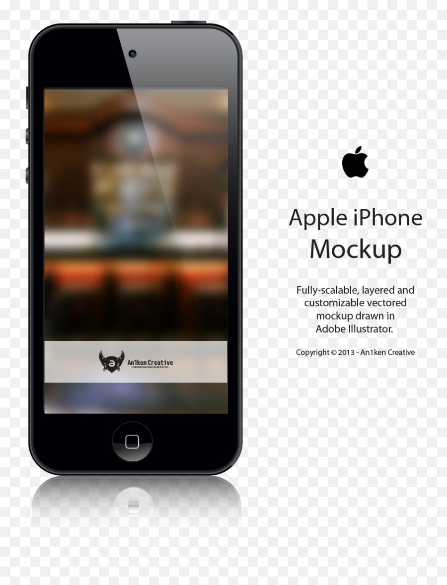 Iphone Vector Apple Mockup 5 - Iphone Png,Iphone Mockup Png