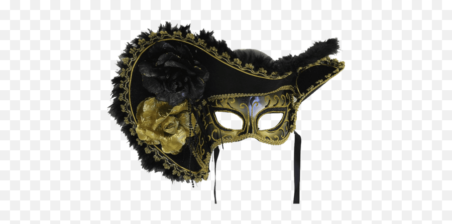 Adult Venetian Mask With Hat - Venetian Masquerade Pirates Png,Masquerade Mask Png