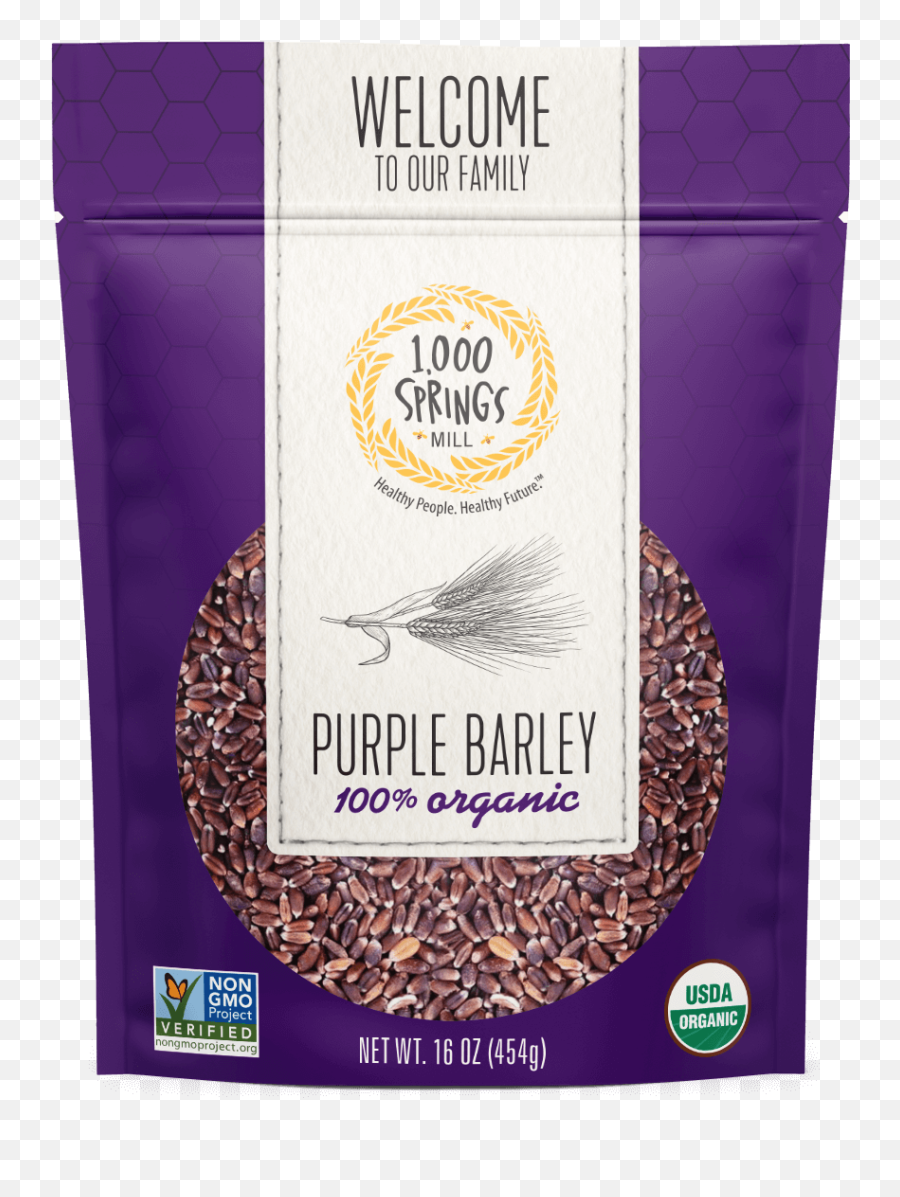 Organic Purple Barley 16 Oz - 1000 Springs Mill Png,Barley Png
