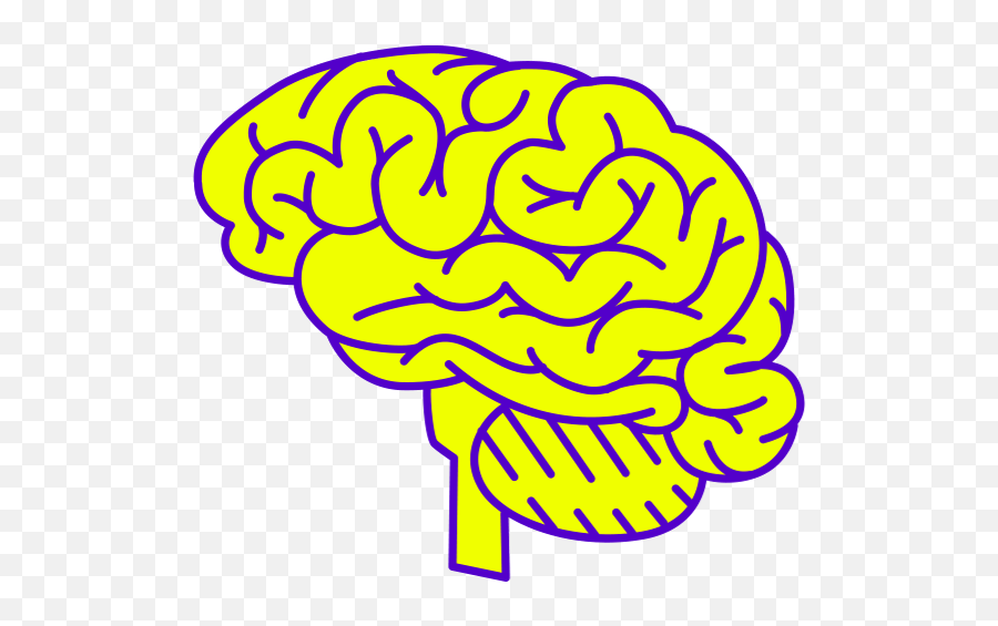 Drawing Of A Brain - Yellow Brain Full Size Png Download Brain Optical Illusions Art,Brain Png