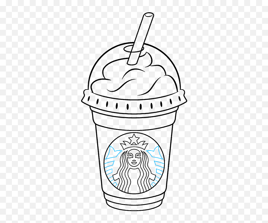 starbucks frappuccino cup outline