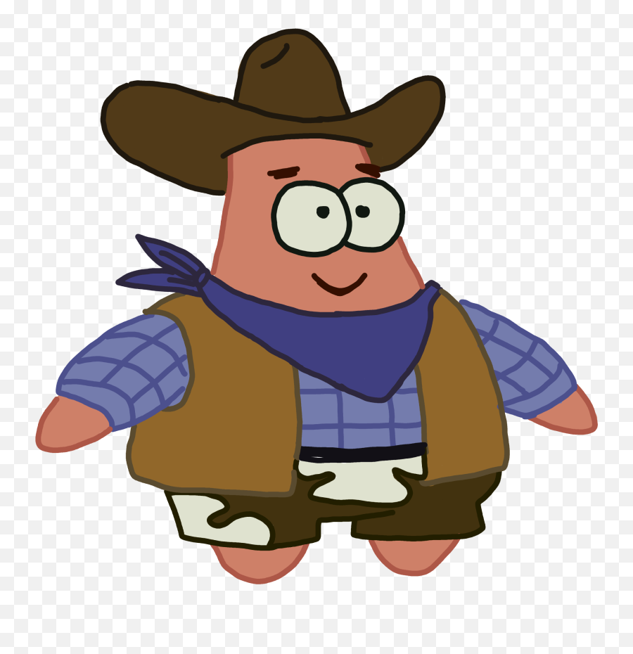 Patricio - Patrick With Cowboy Hat Png,Patrick Star Png