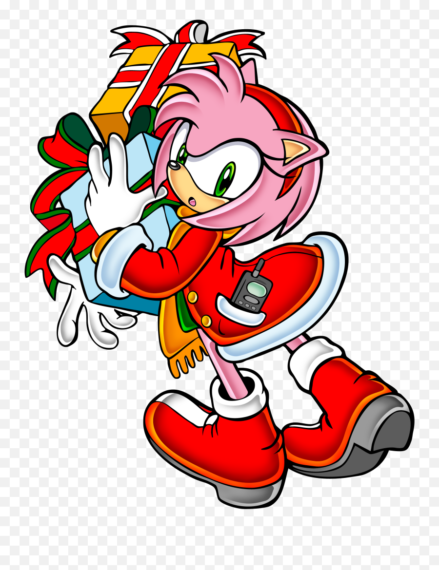 Amy Rose Christmas Hd Png Download - Sonic Amy Rose Christmas,Amy Rose Png