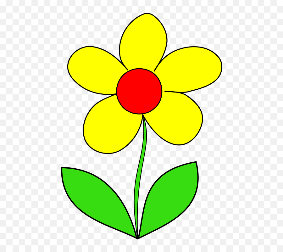 Bunga Kartun Png Transparent Images - Yellow Flower Clipart,Bunga Png