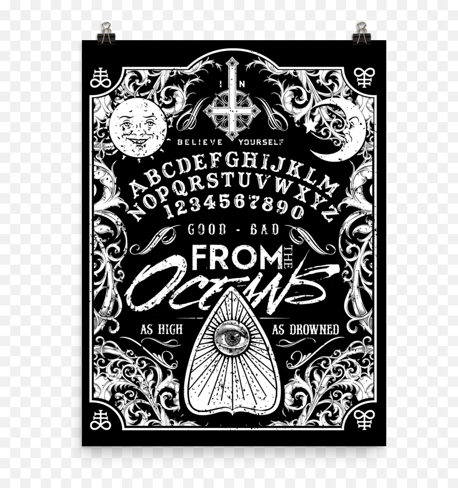 Oceans Ouija Board Wall Poster 18x24 - Ouija Png,Ouija Board Png