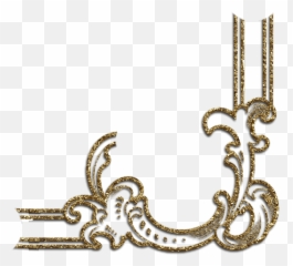 Gold Decorative Corner Png Clipart - Portable Network Graphics,Corner Png
