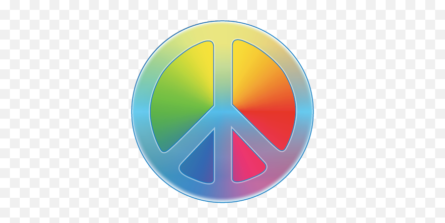 Colourful Peace Sticker - Color Del Simbolo De La Paz Png,Peace Sign Logo