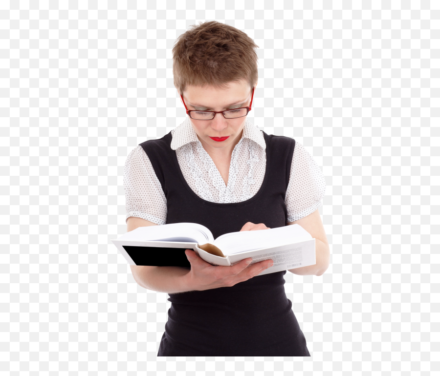 Young Woman Reading Book Transparent - Reading A Book Png,Reading Png