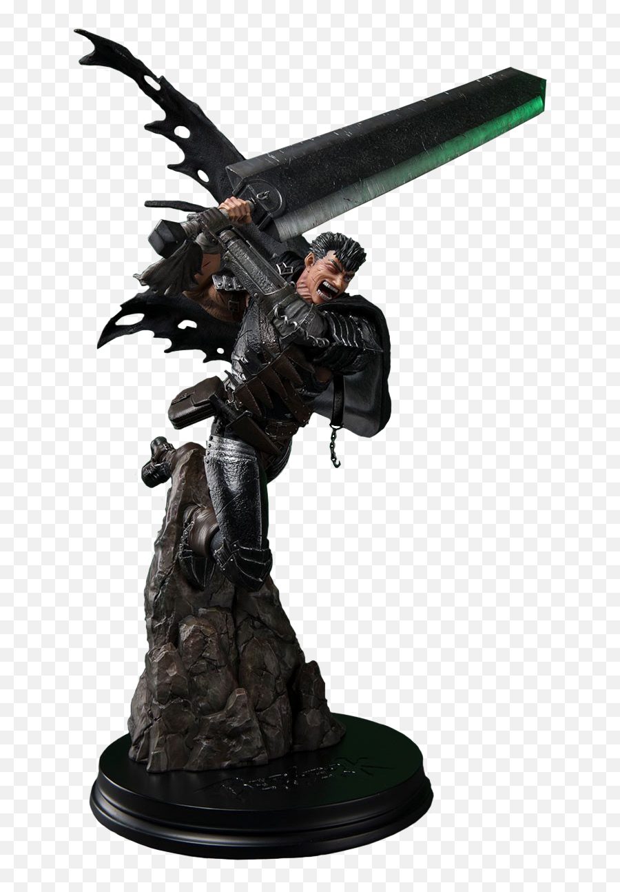 Berserk - Black Swordsman Guts Statue Transparent Png Guts Statu,Vaporwave Statue Transparent