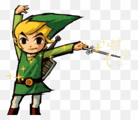 Zelda Clipart Classic - Link Wind Waker Wand Transparent Toon Art png