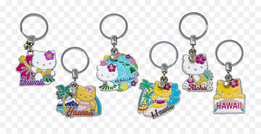 Hello Kitty Keyring - Hello Kitty Hawaii Keychain Png,Sanrio Icon