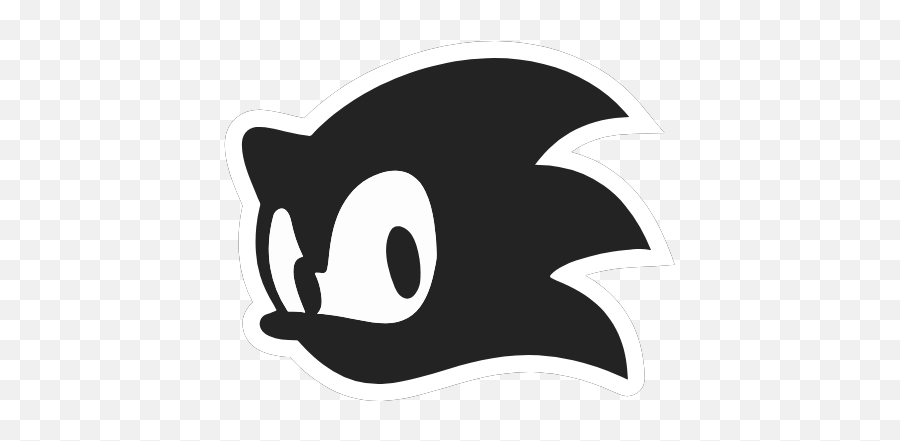 Gtsport Decal Search Engine - Sonic The Hedgehog Head Black And White Png,Sonic Cd Icon
