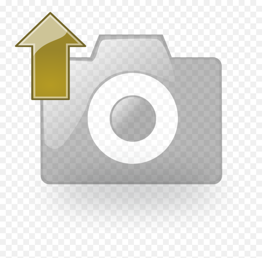 Yellow Upload Arrow - Camera Upload Png,Upload Photo Icon