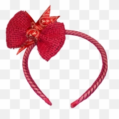 Download Hd This Awesome Pink And Red Burlap Hair Bow - Headpiece Png,Hair Bow Png
