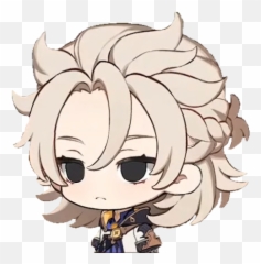 Anime Character Design - Chibi Albedo Sticker Genshin png