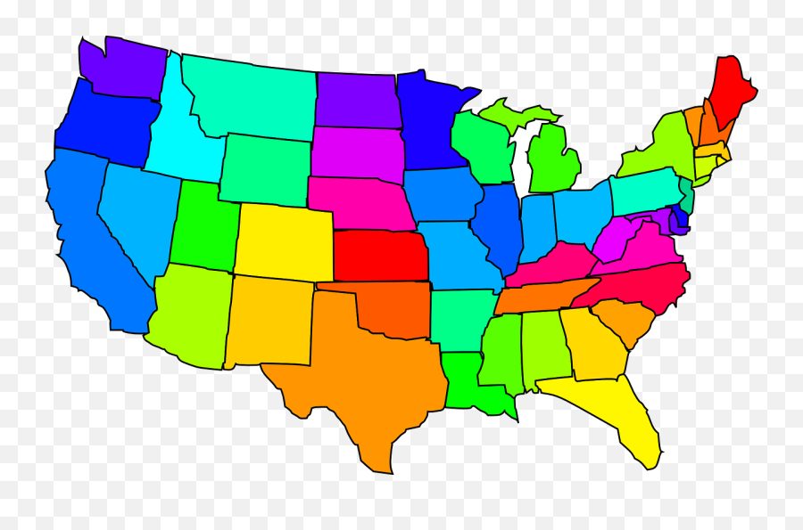 Map Of The United States Clipart - United States Clipart Png,United States Outline Png