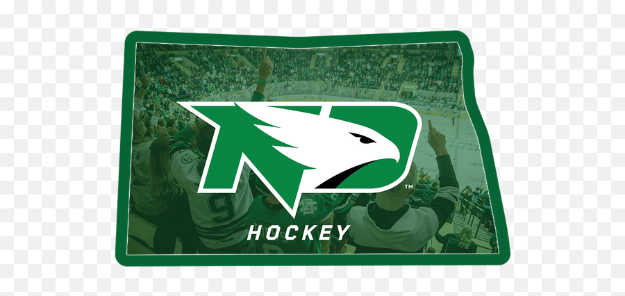 North Dakota Fighting Hawks - North Dakota Hockey Map Single Layer Dimensional Logo North Dakota Fighting Hawks Png,Hawks Icon