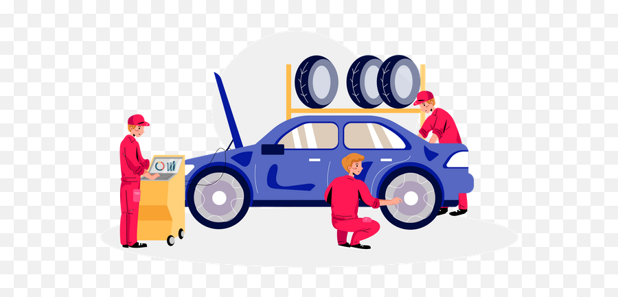 Best Premium Car Service Or Maintenance Illustration - Free Car Service Illustrations Png,Car Service Icon Vector Free Download