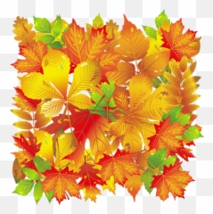 Transparent Fall Leaves Autumn Subway Art Png