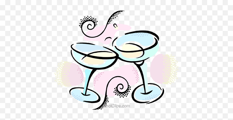 Champagne Glasses Royalty Free Vector Clip Art Illustration - Champagne Glasses Clip Art Png,Champagne Clipart Png