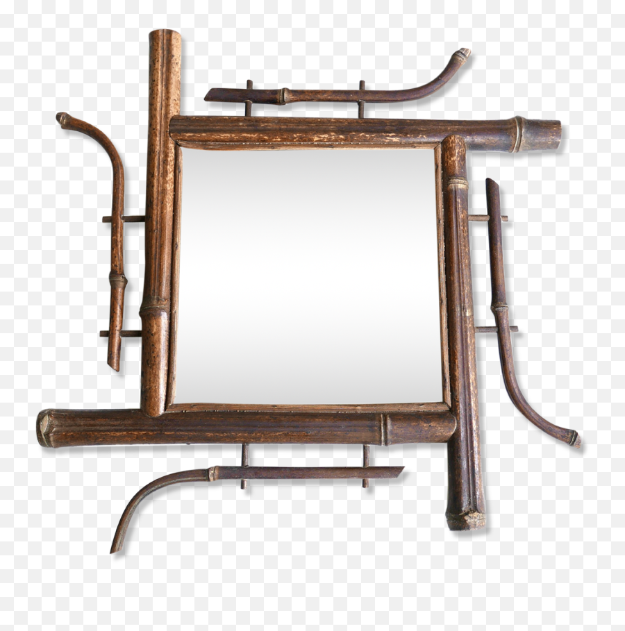 Beveled Square Mirror Frame Bamboo 20 - Wood Png,Bamboo Frame Png