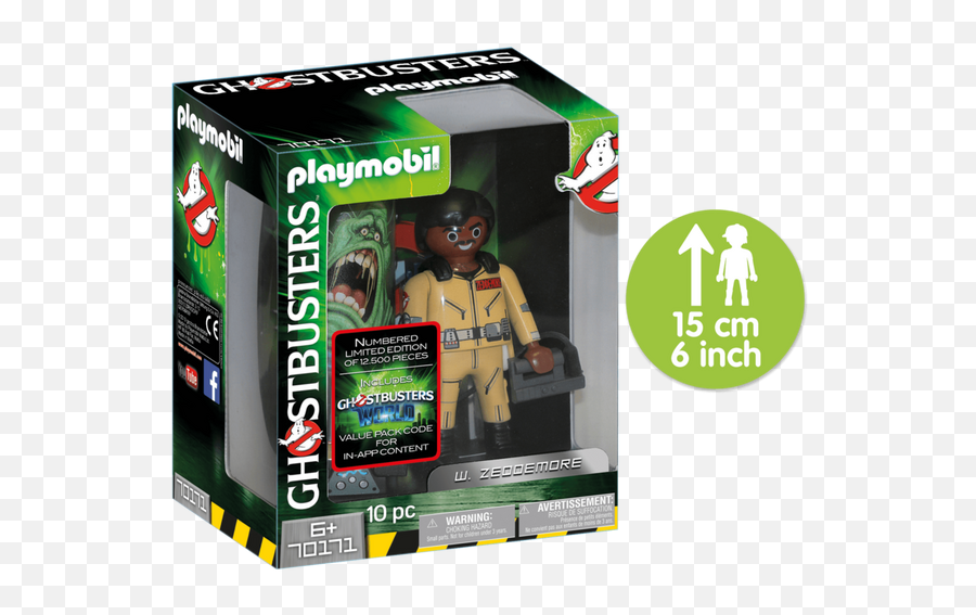 Playmobil Ghostbusters Collection Figure W Zeddemore 70171 - Playmobil Ghostbusters Big Png,Ghostbusters Logo Transparent