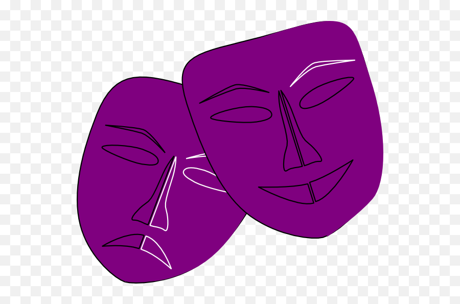 Theater Drama Masks Clip Art N5 Free Image - Theatre Mask Purple Clipart Png,Drama Masks Png